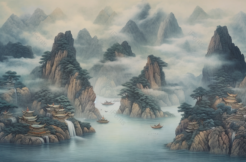 创意中国风山水水墨画,插画/手绘图,插画/手绘图库,插画/手绘图下载,插画/手绘
